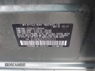 2015 Subaru Impreza Premium с VIN JF1GPAC62FH255233, выставлен на аукционе IAAI как лот 42021341 с пробегом 68 933 миль миль и . История ставок и продаж доступна на DreamBid. Изображение 9.