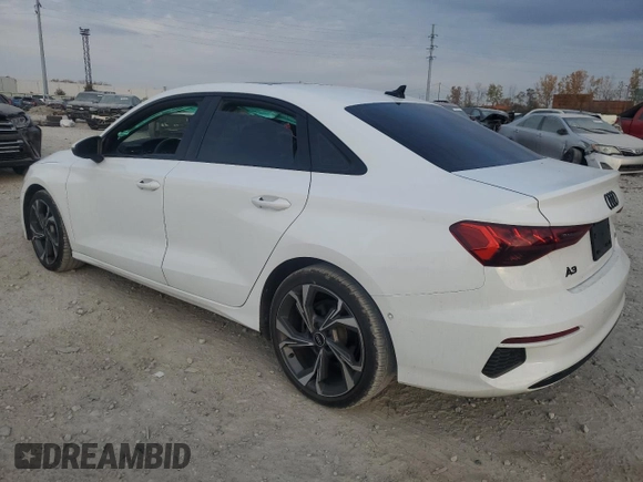 2022 Audi A3 Premium Plus with VIN WAUHUDGY0NA020919, listed as a Copart auction lot 78443844 with 38,825 mi miles and Salvage Title. Bid and sale history available at carsss.com. Image 2.