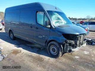 2019 Mercedes-Benz Sprinter Cargo Van with VIN WD4PF1CD1KT012635, listed as a IAAI auction lot 41342333 with 55,357 mi miles. Bid and sale history available at carsss.com. Image 1.
