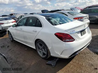 2018 Mercedes-Benz C-Class C 300 with VIN WDDWF4KB8JR348548, listed as a Copart auction lot 47240525 with 91,347 mi miles and Salvage Title. Bid and sale history available at carsss.com. Image 2.