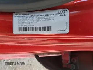 2012 Audi A7 Prestige z VIN WAU2GAFC5CN155806, wystawiony jako Copart lot #49988255 z przebiegiem 141 604 mil mil oraz Szkody całkowita. Historia ofert i sprzedaży dostępna na DreamBid. Obrazek 12.