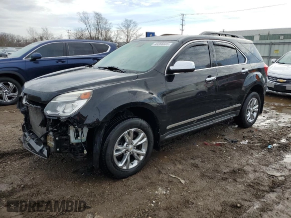 2017 Chevrolet Equinox LT with VIN 2GNALCEK9H6263721, listed as a Copart auction lot 43266605 with 109,500 mi miles and Salvage Title. Bid and sale history available at carsss.com. Image 1.