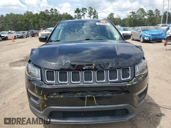 2018 Jeep Compass Sport z VIN 3C4NJCAB8JT255066, wystawiony jako Copart lot #65159805 z przebiegiem 125 125 mil mil oraz Szkoda całkowita • Salvage title. Historia ofert i sprzedaży dostępna na DreamBid. Obrazek 5.