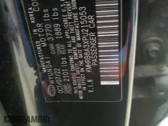 2023 Hyundai Venue SE with VIN KMHRB8A3XPU215053, listed as a Copart auction lot 88431365 with 29,930 mi miles and Salvage Title. Bid and sale history available at DreamBid. Image 13.