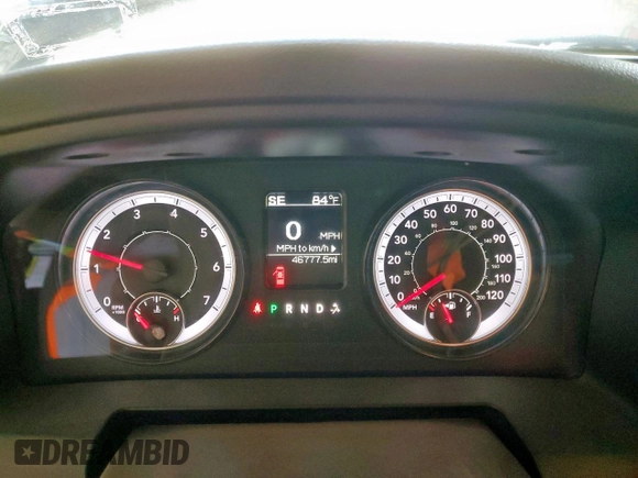 2021 Ram 1500 Tradesman with VIN 1C6RR6FG8MS508223, listed as a Copart auction lot 56572805 with 46,777 mi miles and Salvage title. Bid and sale history available at DreamBid. Image 9.
