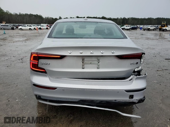 2024 Volvo S60 Plus Dark Theme with VIN 7JRL12TL4RG299512, listed as a Copart auction lot 45189695 with 19,821 mi miles and Salvage title. Bid and sale history available at DreamBid. Image 6.