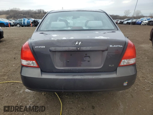 2002 Hyundai Elantra GLS with VIN KMHDN45D42U292698, listed as a Copart auction lot 52349925 with 99,424 mi miles and Salvage title. Bid and sale history available at DreamBid. Image 6.