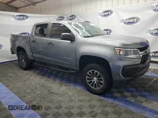 2021 Chevrolet Colorado 2WD Work Truck with VIN 1GCGSBEA8M1173111, listed as a Copart auction lot 55069915 with 95,665 mi miles and Clean title. Bid and sale history available at DreamBid. Image 4.