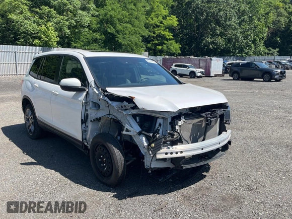 2023 Honda Passport EX-L with VIN 5FNYF8H55PB011474, listed as a Copart auction lot 62492595 with 18,327 mi miles and Salvage title. Bid and sale history available at DreamBid. Image 1.