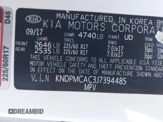 2018 Kia Sportage LX z VIN KNDPMCAC3J7394485, wystawiony jako IAAI lot #41106807 z przebiegiem 104 865 mil mil oraz . Historia ofert i sprzedaży dostępna na DreamBid. Obrazek 9.