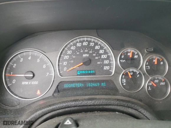 2005 GMC Envoy Denali with VIN 1GKET63M452384525, listed as a Copart auction lot 82117214 with 182,469 mi miles and Salvage Title. Bid and sale history available at carsss.com. Image 9.