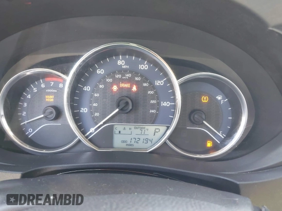 2016 Toyota Corolla L with VIN 5YFBURHE3GP542713, listed as a IAAI auction lot 42094420 with 172,194 mi miles and . Bid and sale history available at DreamBid. Image 7.