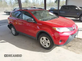 2015 Toyota RAV4 LE with VIN JTMBFREV7FJ034732, listed as a IAAI auction lot 42050858 with 45,749 mi miles. Bid and sale history available at carsss.com. Image 1.
