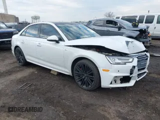2017 Audi A4 Premium Plus with VIN WAUENAF48HN050907, listed as a IAAI auction lot 41638872 with 98,992 mi miles. Bid and sale history available at carsss.com. Image 1.