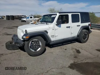2020 Jeep Wrangler Unlimited Sport S with VIN 1C4HJXDG4LW209887, listed as a Copart auction lot 59419785 with 89,138 mi miles and Salvage title. Bid and sale history available at DreamBid. Image 1.