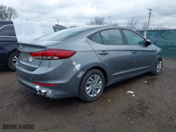2018 Hyundai Elantra SE with VIN KMHD74LF3JU659748, listed as a IAAI auction lot 41971050 with 124,851 mi miles. Bid and sale history available at carsss.com. Image 4.