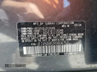 2024 Subaru WRX z VIN JF1VBAB62R9804757, wystawiony jako Copart lot #52240365 z przebiegiem 17 719 mil mil oraz Szkoda całkowita • Salvage title. Historia ofert i sprzedaży dostępna na DreamBid. Obrazek 12.