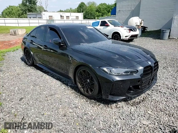 2024 BMW M3 Competition with VIN WBS33AY07RFR51488, listed as a Copart auction lot 61387385 with Not provided miles and Salvage title. Bid and sale history available at DreamBid. Image 14.