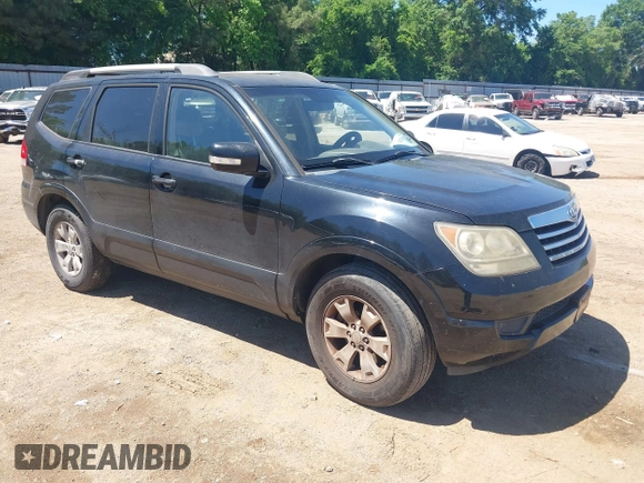2009 Kia Borrego LX with VIN KNDJJ741395033538, listed as a IAAI auction lot 42088382 with 119,225 mi miles. Bid and sale history available at carsss.com. Image 1.