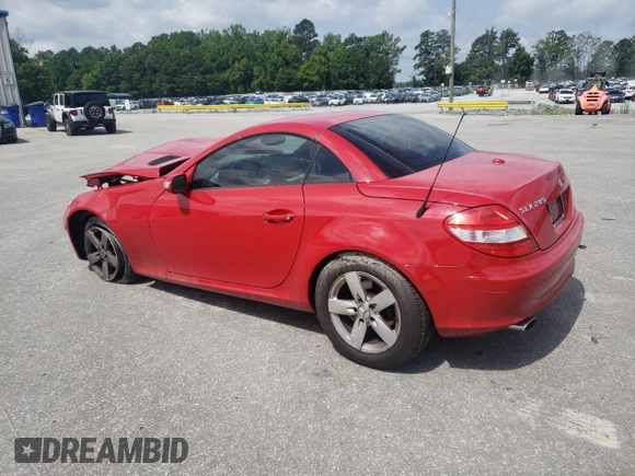 2007 Mercedes-Benz SLK 280 with VIN WDBWK54F77F139757, listed as a Copart auction lot 60968135 with 56,545 mi miles and Salvage title. Bid and sale history available at DreamBid. Image 2.