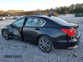 2016 Acura RLX Tech Pkg with VIN JH4KC1F56GC000889, listed as a Copart auction lot 80466374 with 130,412 mi miles and Salvage Title. Bid and sale history available at carsss.com. Image 2.
