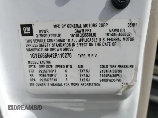 2002 Cadillac Escalade z VIN 1GYEK63N42R110276, wystawiony jako Copart lot #52862665 z przebiegiem Nie podano mil oraz Szkoda całkowita • Salvage title. Historia ofert i sprzedaży dostępna na DreamBid. Obrazek 14.