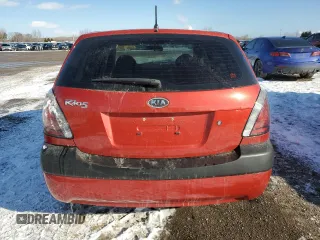 2009 Kia Rio LX with VIN KNADE243596567394, listed as a Copart auction lot 42240065 with 160,044 mi miles and Salvage Title. Bid and sale history available at carsss.com. Image 6.