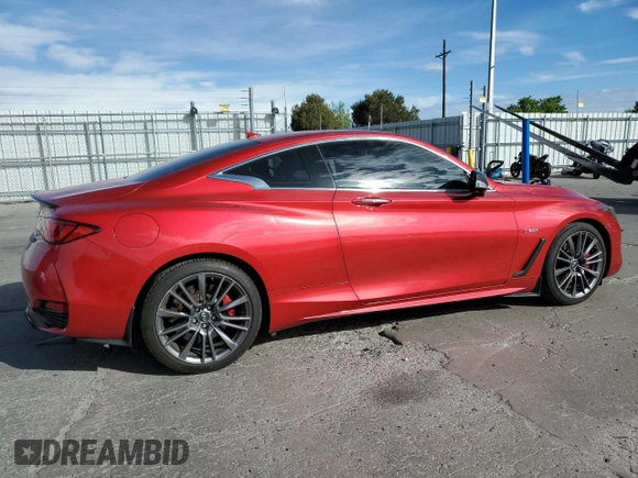 2017 Infiniti Q60 Red Sport 400 with VIN JN1FV7EL3HM701520, listed as a Copart auction lot 57169565 with 103,761 mi miles and Salvage title. Bid and sale history available at DreamBid. Image 3.