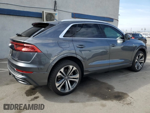 2020 Audi Q8 Premium Plus with VIN WA1EVAF14LD008087, listed as a Copart auction lot 43336565 with 78,423 mi miles and Clean title. Bid and sale history available at DreamBid. Image 3.
