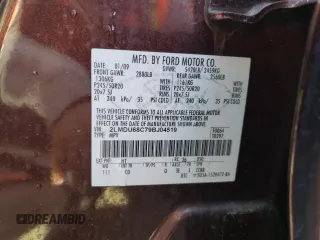 2009 Lincoln MKX with VIN 2LMDU68C79BJ04519, listed as a Copart auction lot 74599384 with 151,188 mi miles and Salvage Title. Bid and sale history available at carsss.com. Image 14.