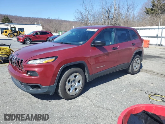 2015 Jeep Cherokee Sport with VIN 1C4PJMAB7FW749757, listed as a Copart auction lot 50165345 with 143,131 mi miles and Salvage Title. Bid and sale history available at carsss.com. Image 1.