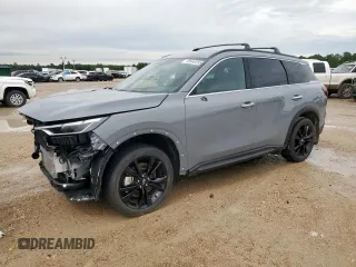 2025 Infiniti QX60 с VIN 5N1AL1FR3SC332678, выставлен на аукционе Copart как лот 60646265 с пробегом 3 907 миль миль и Списание • Salvage title. История ставок и продаж доступна на DreamBid. Изображение 1.