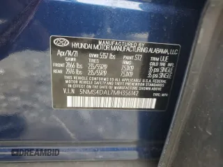 2021 Hyundai Santa Fe Limited with VIN 5NMS4DAL7MH356142, listed as a Copart auction lot 88203055 with 48,809 mi miles and Salvage Title. Bid and sale history available at carsss.com. Image 13.