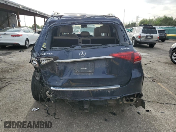 2021 Mercedes-Benz GLE 450 with VIN 4JGFB5KBXMA323998, listed as a Copart auction lot 54944405 with 62,836 mi miles and Salvage title. Bid and sale history available at DreamBid. Image 6.