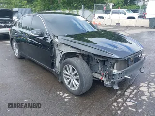 2014 Infiniti Q50 with VIN JN1BV7AP1EM677429, listed as a IAAI auction lot 42656857 with 168,519 mi miles and . Bid and sale history available at DreamBid. Image 1.