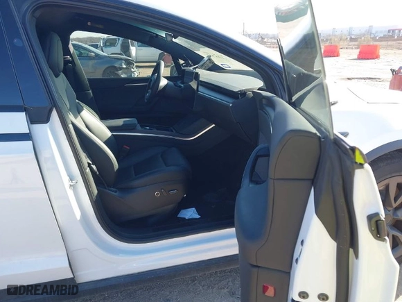 2023 Tesla Model X with VIN 7SAXCDE56PF424198, listed as a IAAI auction lot 41187814 with NaN miles. Bid and sale history available at carsss.com. Image 5.