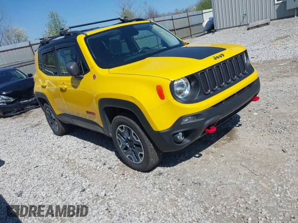 2015 Jeep Renegade Trailhawk with VIN ZACCJBCT0FPB69420, listed as a IAAI auction lot 41982518 with 133,375 mi miles and . Bid and sale history available at DreamBid. Image 1.