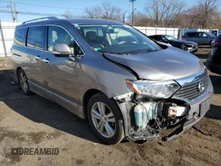 2012 Nissan Quest LE z VIN JN8AE2KP8C9046806, wystawiony jako Copart lot #50597845 z przebiegiem 148 153 mil mil oraz Szkoda całkowita • Salvage title. Historia ofert i sprzedaży dostępna na DreamBid. Obrazek 4.