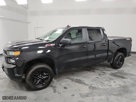 2019 Chevrolet Silverado 1500 Custom Trail Boss with VIN 1GCPYCEH8KZ388004, listed as a Copart auction lot 46548725 with 55,293 mi miles and Clean Title. Bid and sale history available at carsss.com. Image 1.