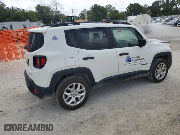 2018 Jeep Renegade Upland with VIN ZACCJBAB9JPJ22645, listed as a Copart auction lot 59481395 with 118,872 mi miles and Salvage title. Bid and sale history available at DreamBid. Image 3.