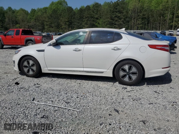 2012 Kia Optima Hybrid with VIN KNAGM4AD2C5024204, listed as a Copart auction lot 51209595 with 165,222 mi miles and Clean Title. Bid and sale history available at carsss.com. Image 2.