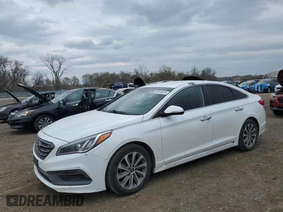 2015 Hyundai Sonata 2.4L Sport with VIN 5NPE34AFXFH058703, listed as a Copart auction lot 53576475 with 142,155 mi miles and Clean Title. Bid and sale history available at carsss.com. Image 1.