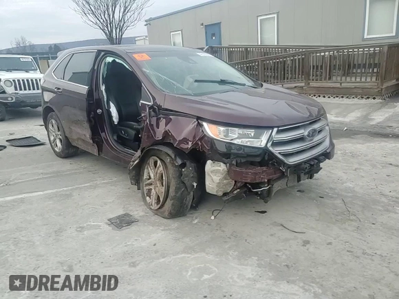 2018 Ford Edge Titanium with VIN 2FMPK4K95JBB39743, listed as a Copart auction lot 46539345 with 0 mi miles and Salvage Title. Bid and sale history available at carsss.com. Image 15.