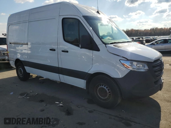 2021 Mercedes-Benz Sprinter Cargo with VIN W1Y4EBHY3MT057270, listed as a Copart auction lot 74331543 with 24,446 mi miles and . Bid and sale history available at carsss.com. Image 4.