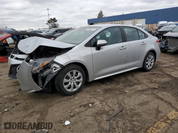 2021 Toyota Corolla LE with VIN 5YFEPMAE2MP224370, listed as a Copart auction lot 43966215 with 86,463 mi miles and Non Repairable. Bid and sale history available at carsss.com. Image 1.