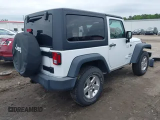 2017 Jeep Wrangler Sport with VIN 1C4AJWAG9HL611476, listed as a IAAI auction lot 42378058 with 83,738 mi miles and . Bid and sale history available at DreamBid. Image 4.
