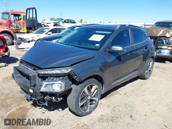 2019 Hyundai Kona Limited with VIN KM8K33A57KU223932, listed as a IAAI auction lot 41869416 with 102,424 mi miles. Bid and sale history available at carsss.com. Image 18.