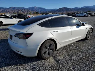 2021 Tesla Model 3 Long Range with VIN 5YJ3E1EB0MF059457, listed as a Copart auction lot 46277945 with 102,367 mi miles and Salvage Title. Bid and sale history available at carsss.com. Image 3.