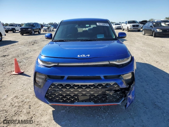 2022 Kia Soul Turbo with VIN KNDJ53AF6N7831916, listed as a Copart auction lot 82100874 with 23,713 mi miles and Salvage Title. Bid and sale history available at carsss.com. Image 5.