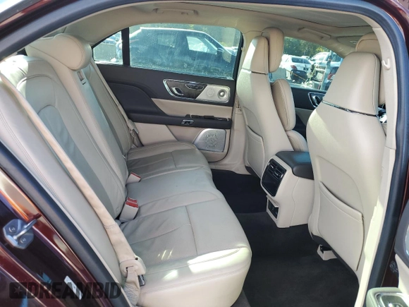 2017 Lincoln Continental Reserve with VIN 1LN6L9NC6H5605613, listed as a Copart auction lot 72580414 with 60,153 mi miles and Salvage Title. Bid and sale history available at carsss.com. Image 10.